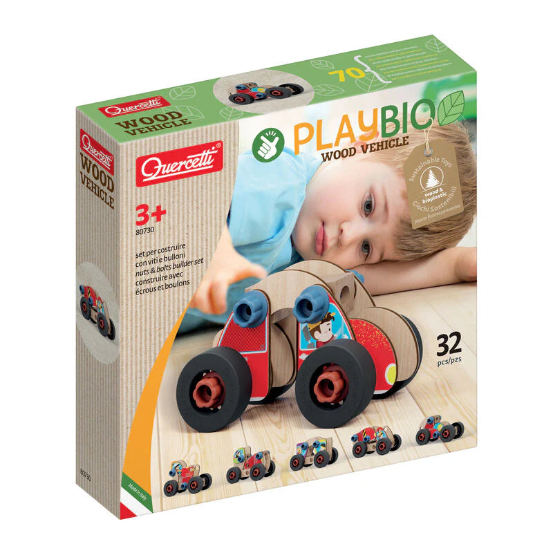 Quercetti- Play Bio Wood Vehicle