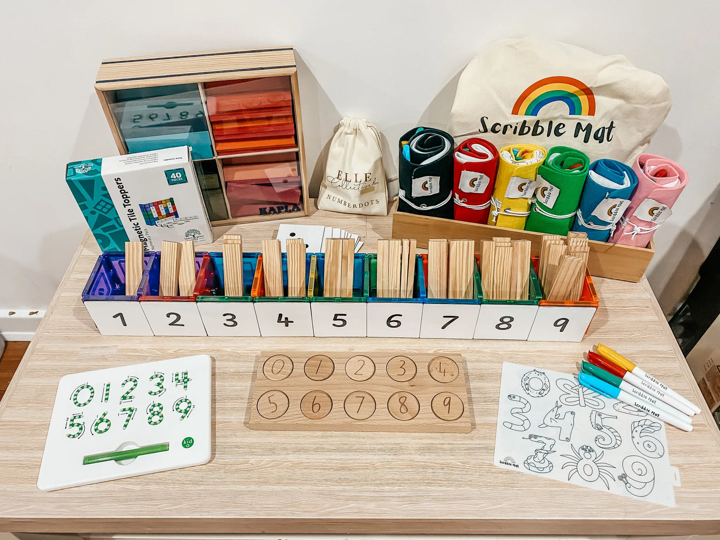 Learn and Grow Toys - Magnetic Tile Topper - Numeracy Pack (40 Piece)