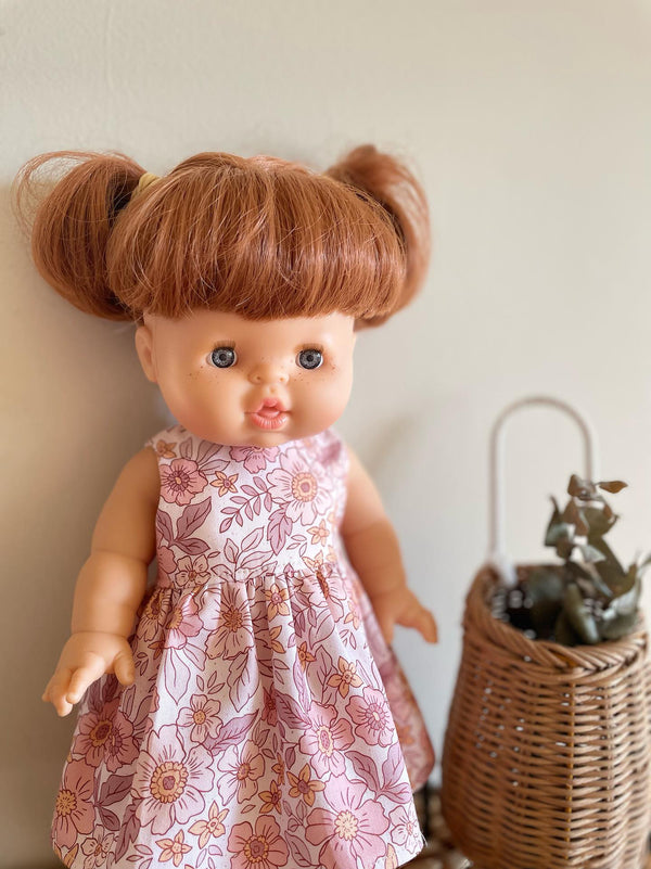 Handmade Doll's Clothing- Dress- Pink Floral