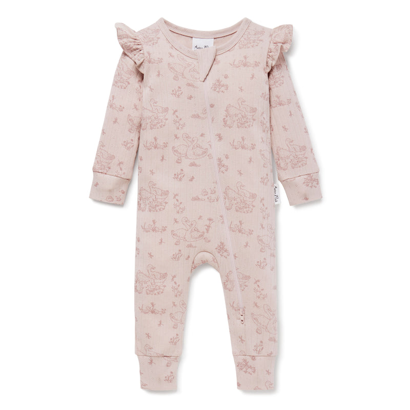 Aster and Oak - Duck Family Zipsuit Romper