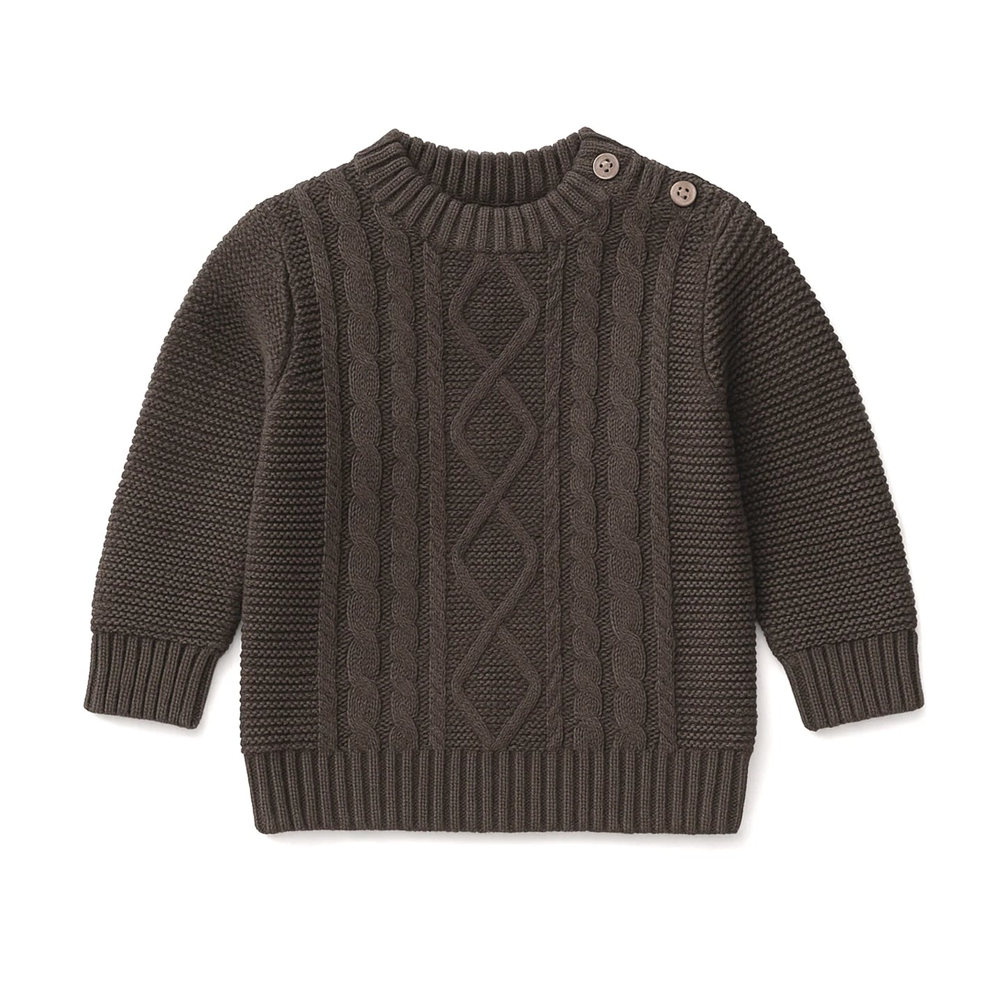 Aster and Oak - Espresso Cable Knit Jumper