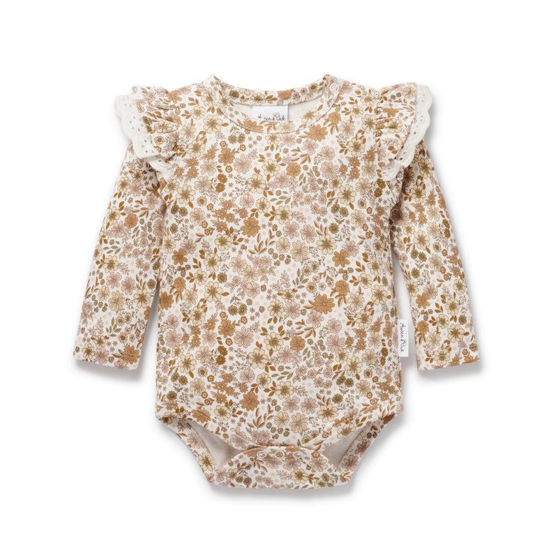 Aster and Oak - Bailey Floral Flutter Onesie