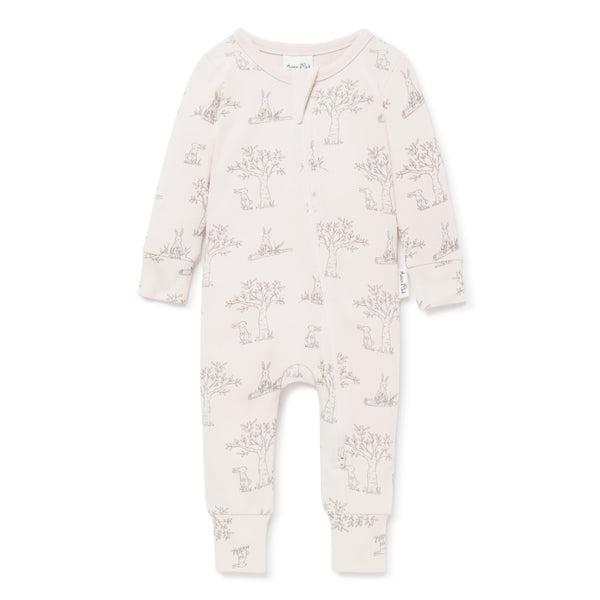 Aster and Oak - Bunny Luxe Rib Zipsuit Romper