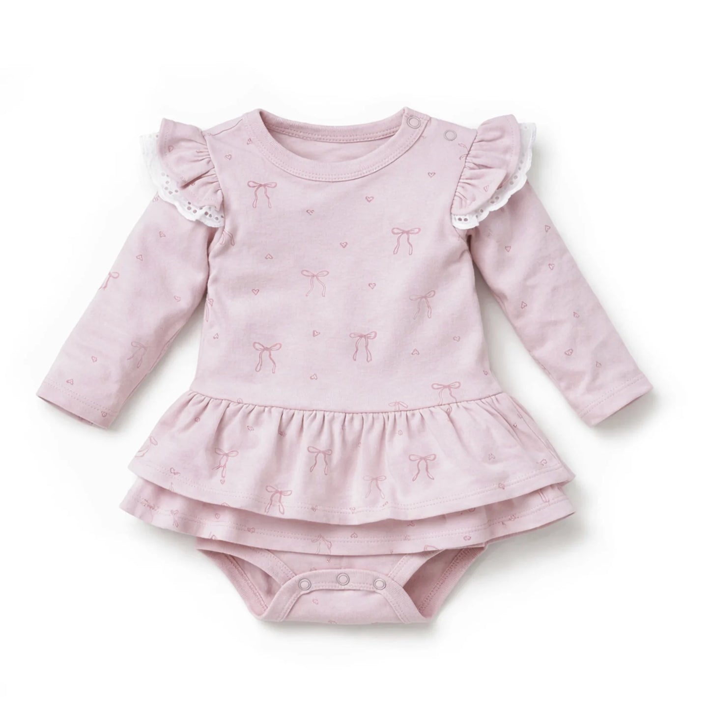 Aster and Oak - Lilly Bow Romper Dress