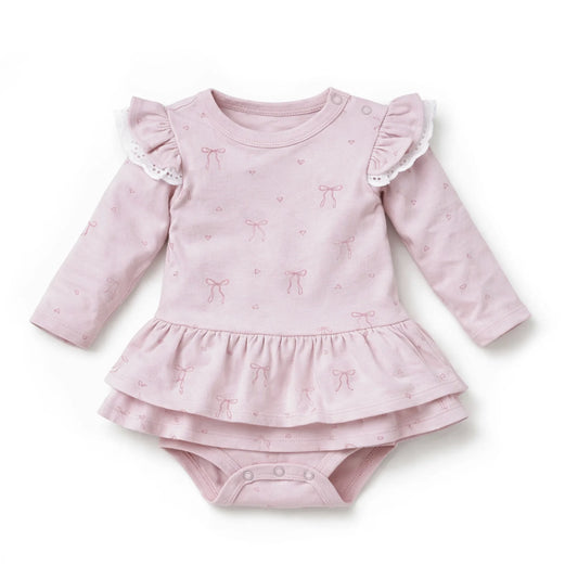 Aster and Oak - Lilly Bow Romper Dress