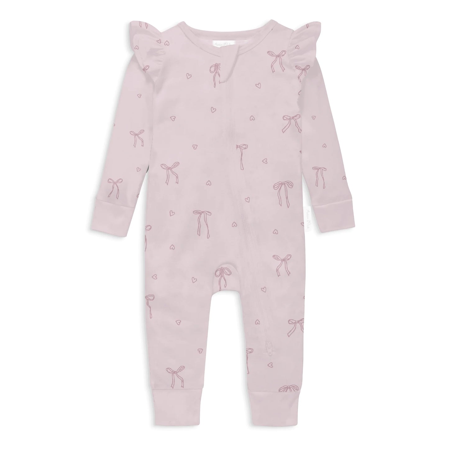 Aster and Oak - Lilly Bow Zip Romper