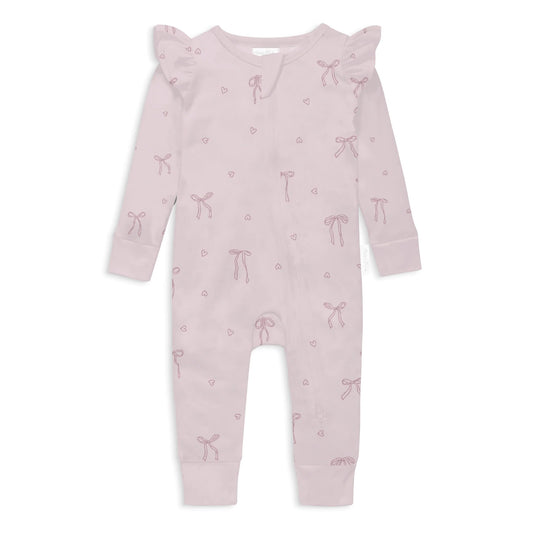 Aster and Oak - Lilly Bow Zip Romper