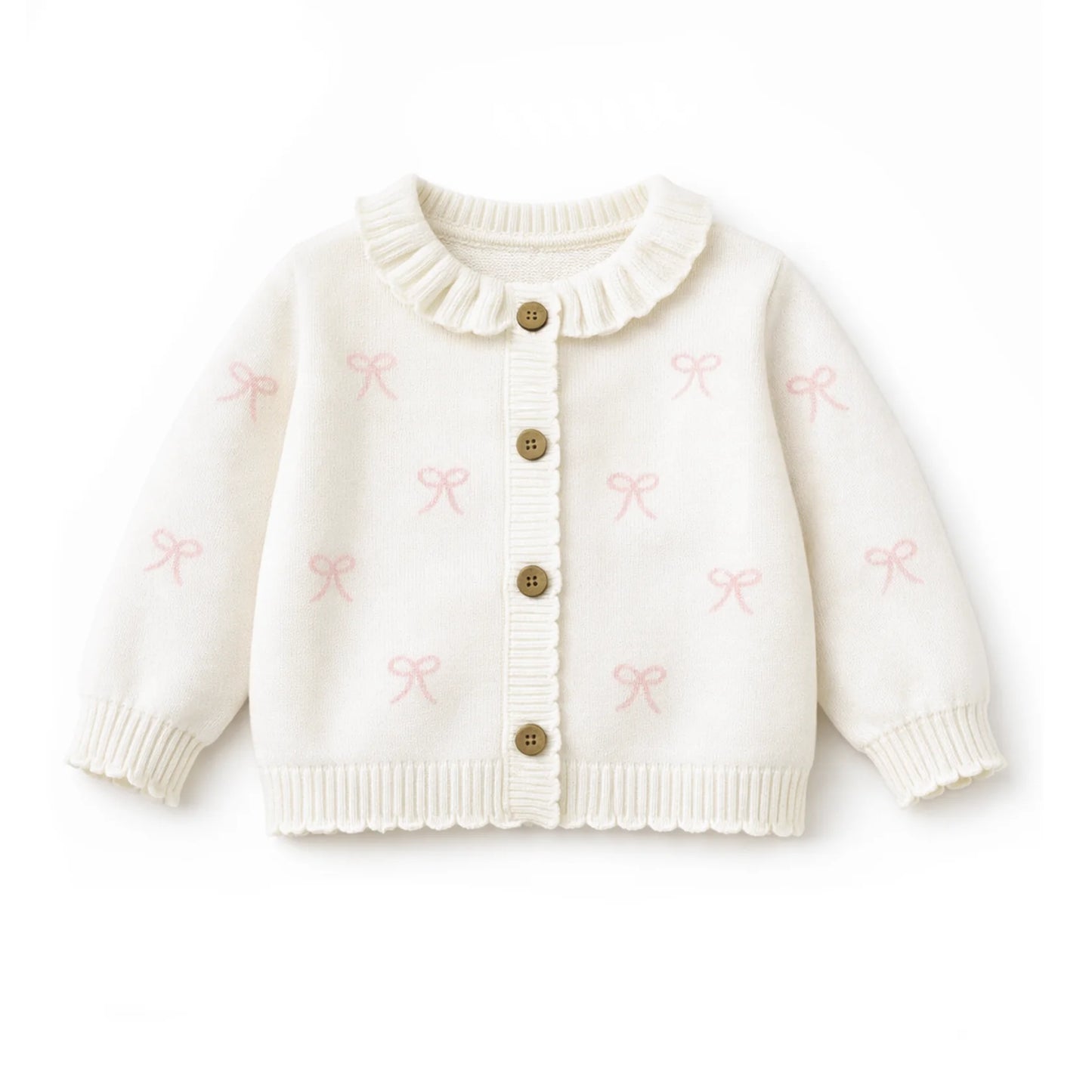 Aster and Oak - Coconut Bow Cardigan
