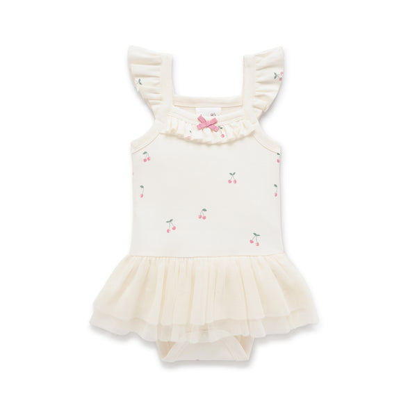 Aster and Oak  - Cherry Tutu Singlet Onesie