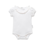 Aster and Oak  - White Ruffle Puff Onesie