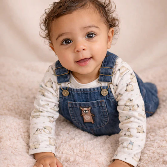 Aster and Oak - Noah Bear Denim Overall