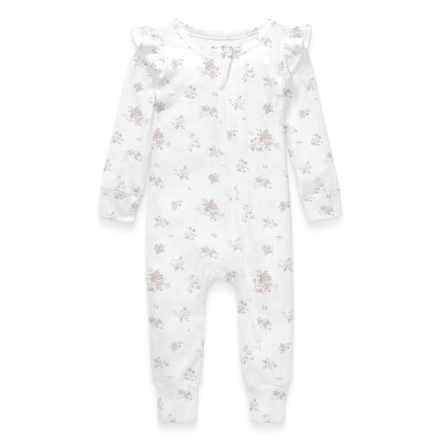 Aster and Oak - Posie Floral Zip Romper