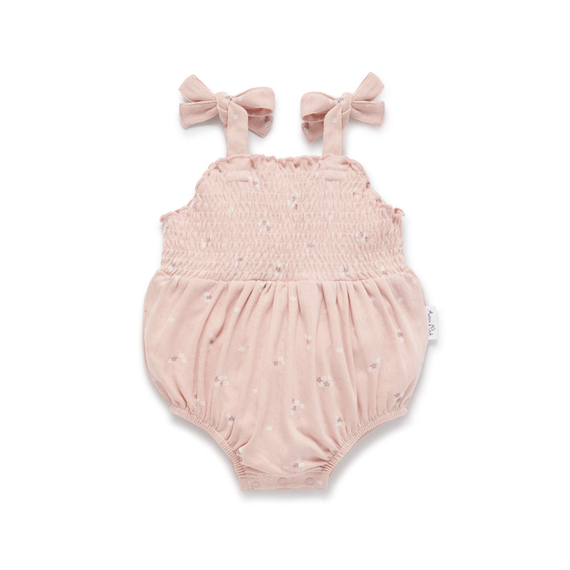 Aster and Oak - Petal Pointelle Tie Romper