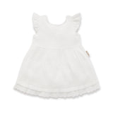 Aster and Oak - White Muslin Flutter Dress