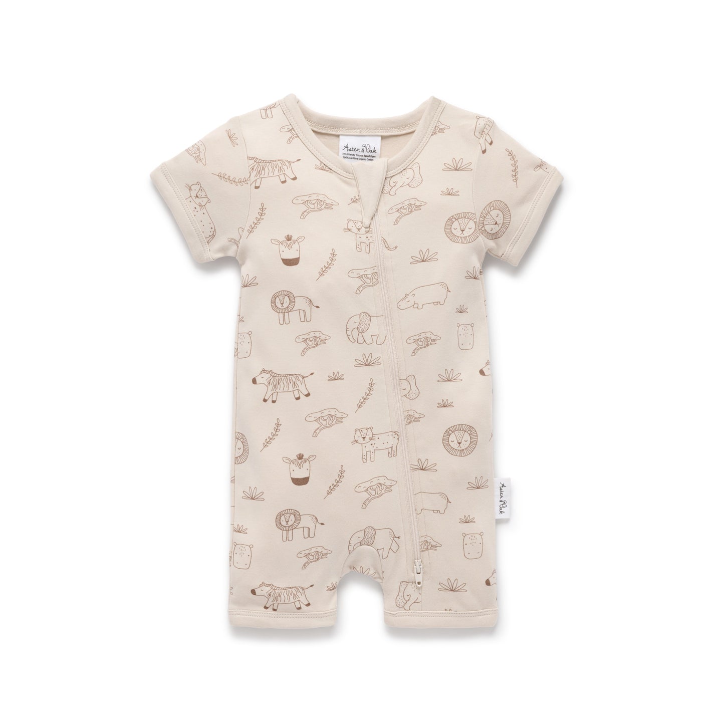 Aster and Oak  - Safari Adventure Zip Romper