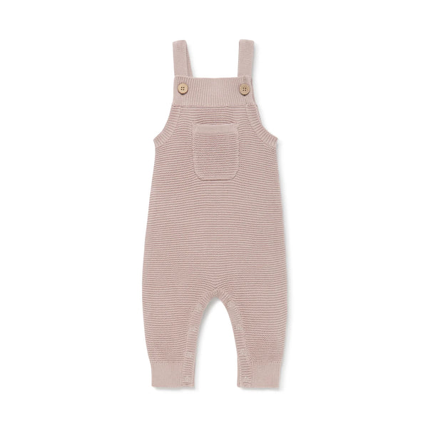 Aster and Oak - Mauve Pink Knit Overalls