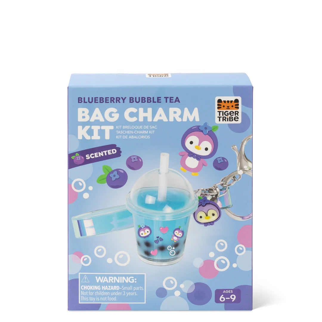 Tiger Tribe - Bag Charm Kit- Blueberry Bubble Tea