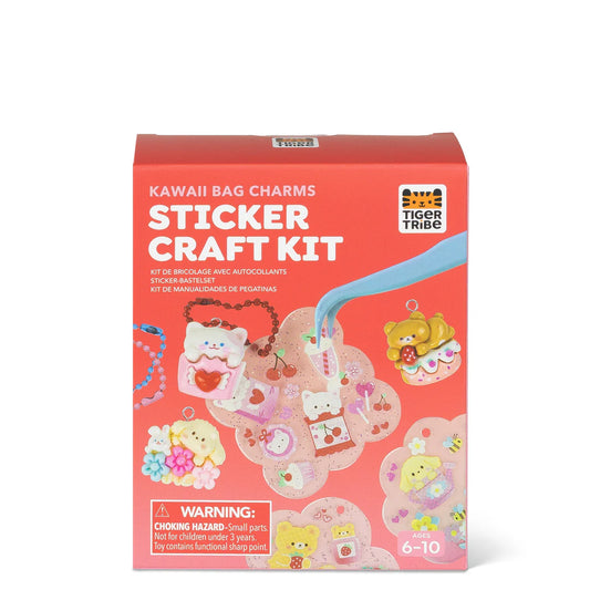 Tiger Tribe - Sticker Craft Kit- Kawaii Bag Tag