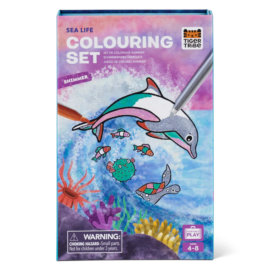 Tiger Tribe-  Shimmer Sea Life Colouring Set