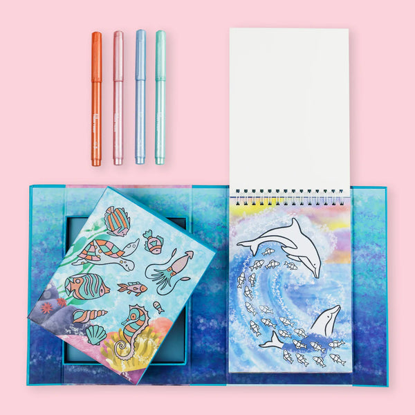 Tiger Tribe-  Shimmer Sea Life Colouring Set
