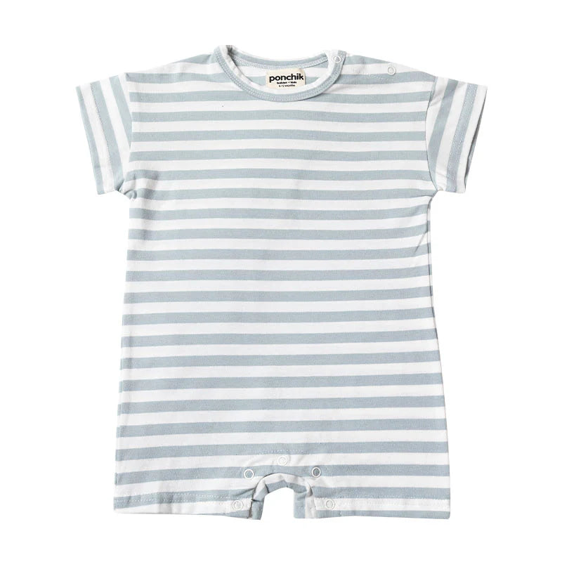 Ponchik Kids-Baby Blue Stripe Romper