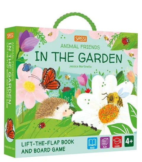 Sassi - In the Garden Snakes & Ladders Game & Book Set