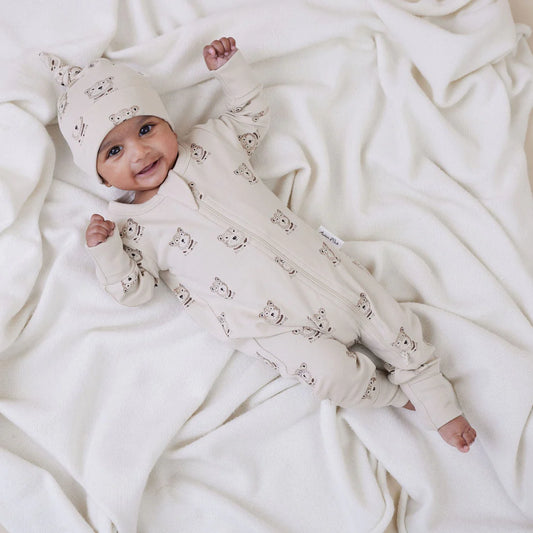 Aster and Oak - Byron Bear Zip Romper