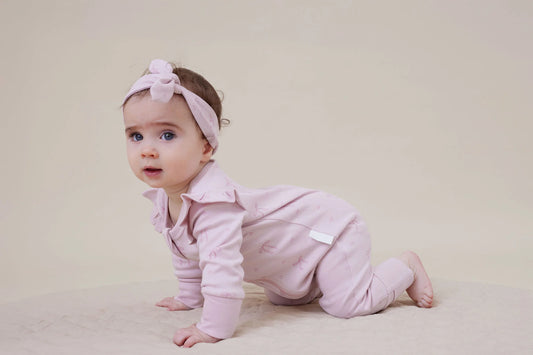 Aster and Oak - Lilly Bow Zip Romper