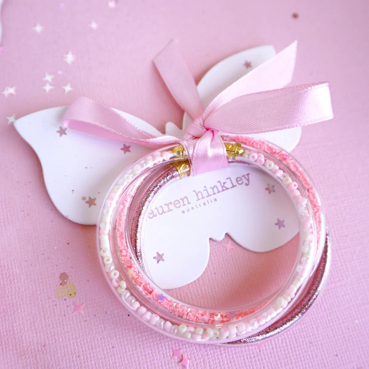 Lauren Hinkley - Pink Glitter Bangles