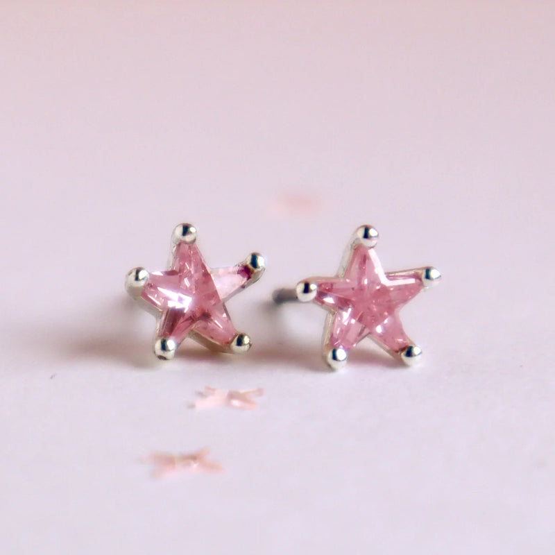 Lauren Hinkley Jewellery- Pink Starry Earrings