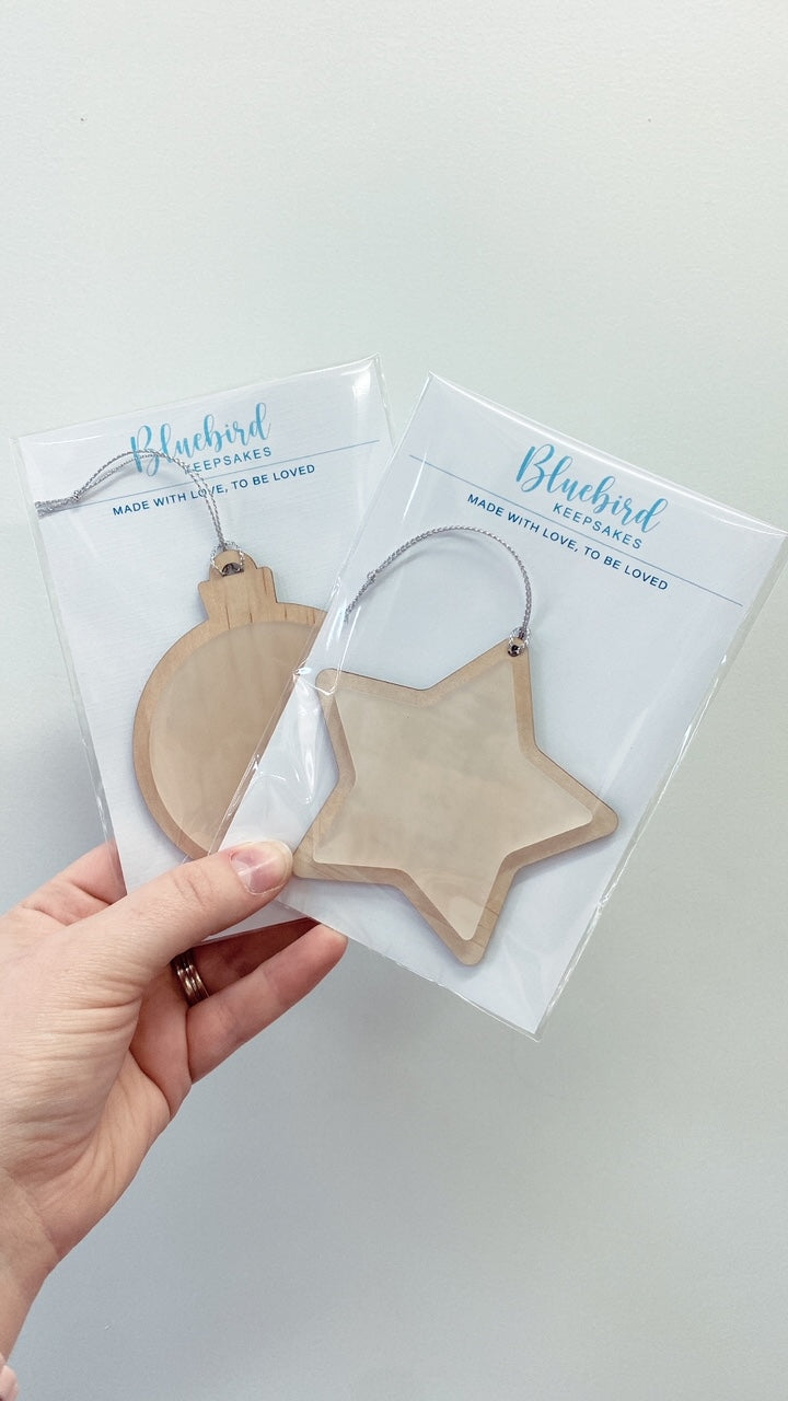 Bluebird Keepsakes - Bauble Wooden Christmas Ornament