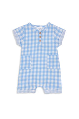 Milky Clothing - Blue Check Romper