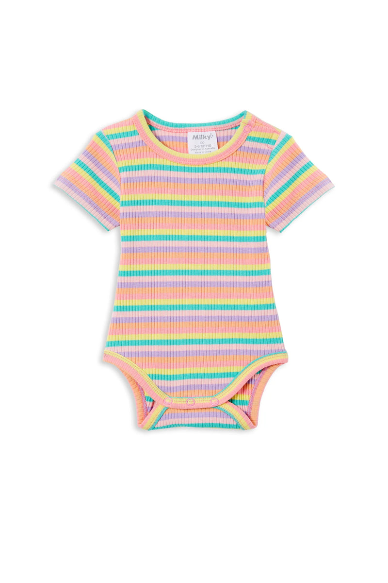 Milky Clothing - Stripe Rib Bubbysuit