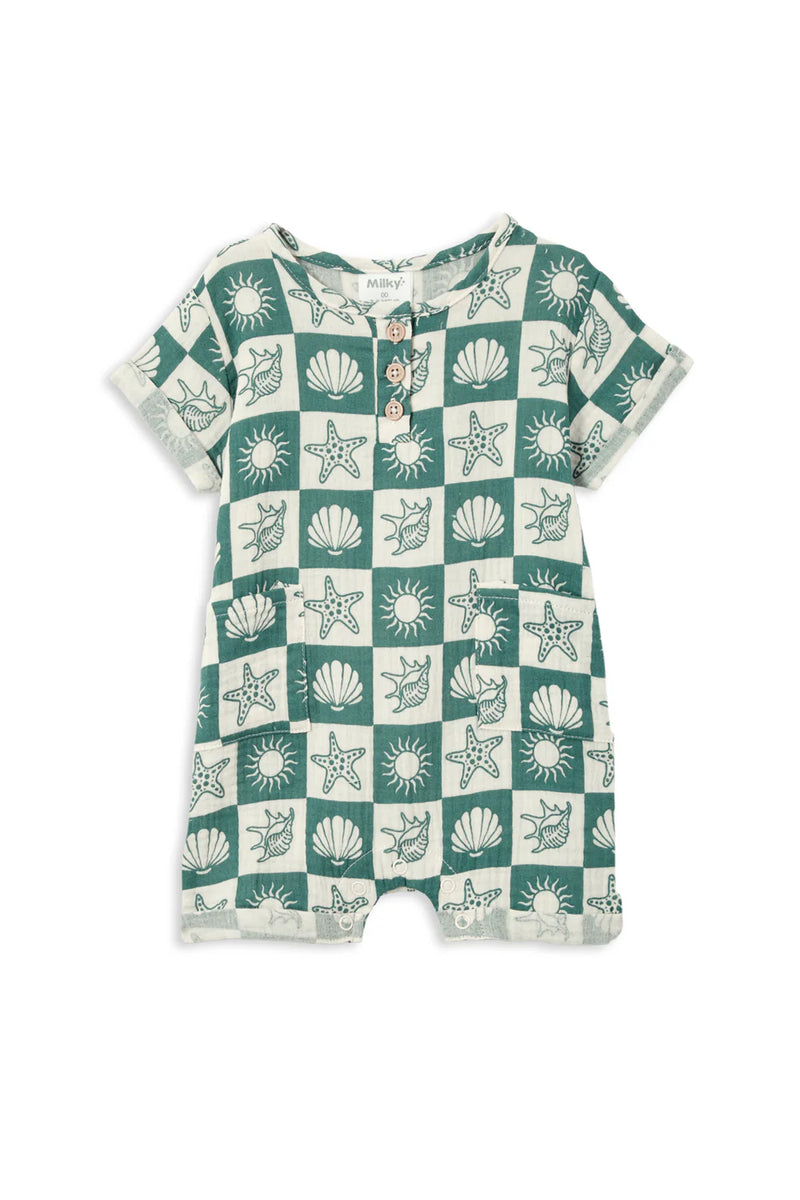 Milky Clothing -Seaside Crinkle Romper