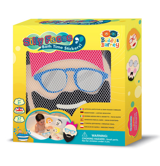 Buddy & Barney- Bath Time Stickers-Silly Faces
