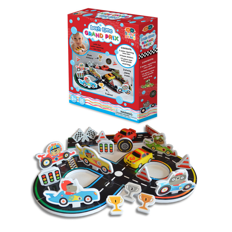 Buddy & Barney- Bath Time Stickers -  Racing Car Grand Prix