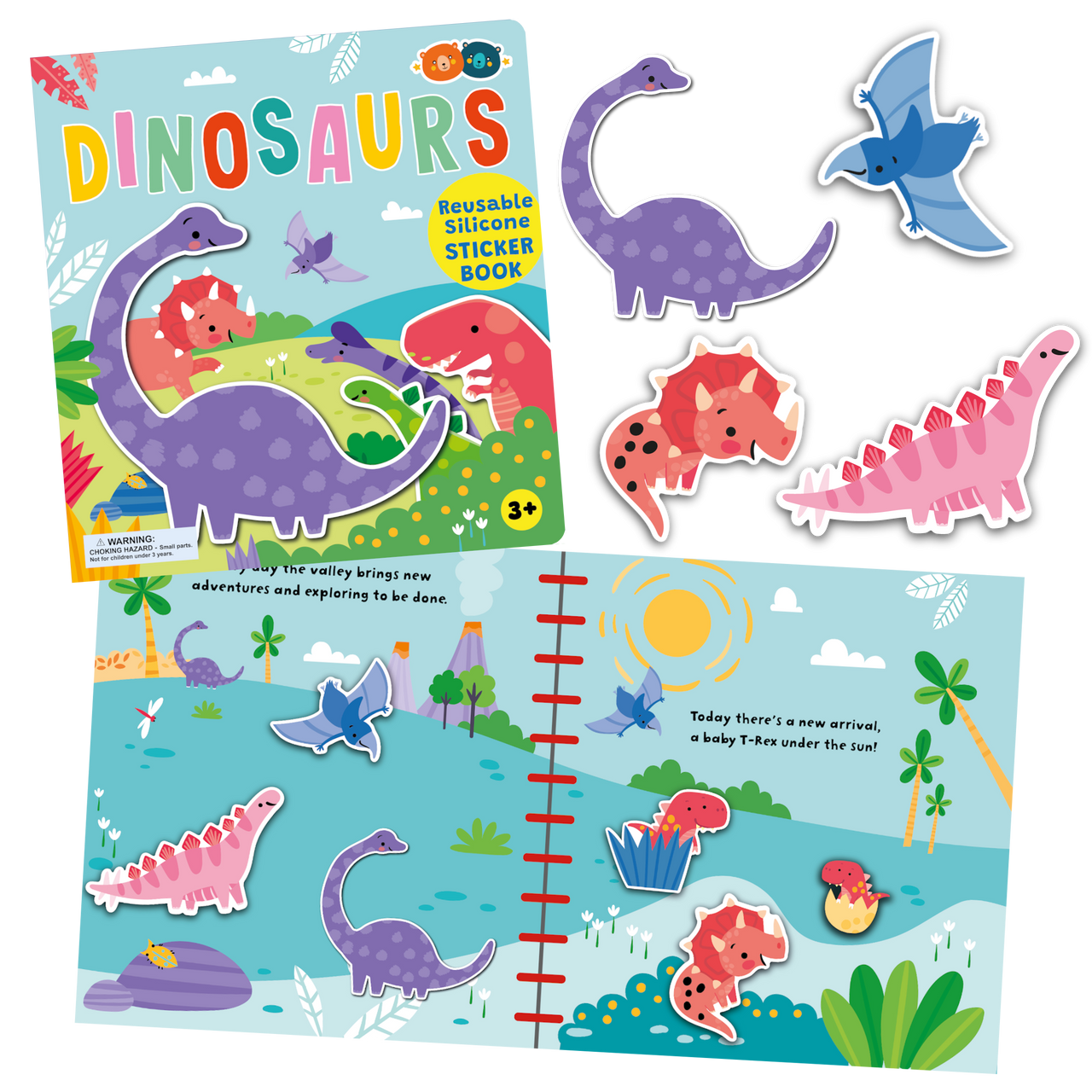 Buddy & Barney - Dinosaurs Silicone Sticker Book