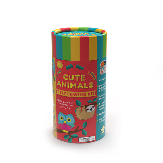 Buddy & Barney - Cute Animals Felt Sewing Kit Tube