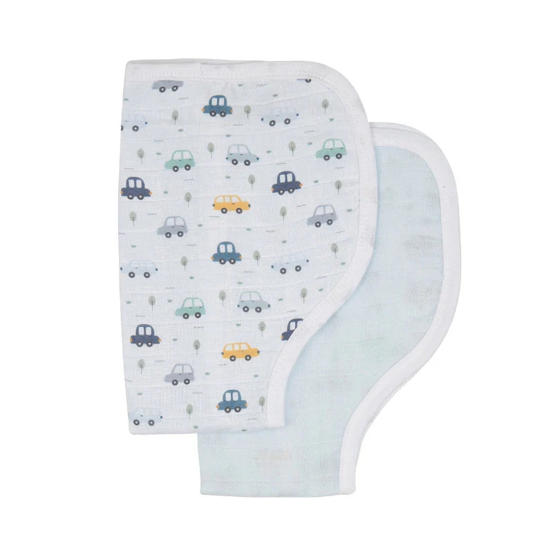 All4Ella - Beep Beep Organic Burp Cloth 2 Pack