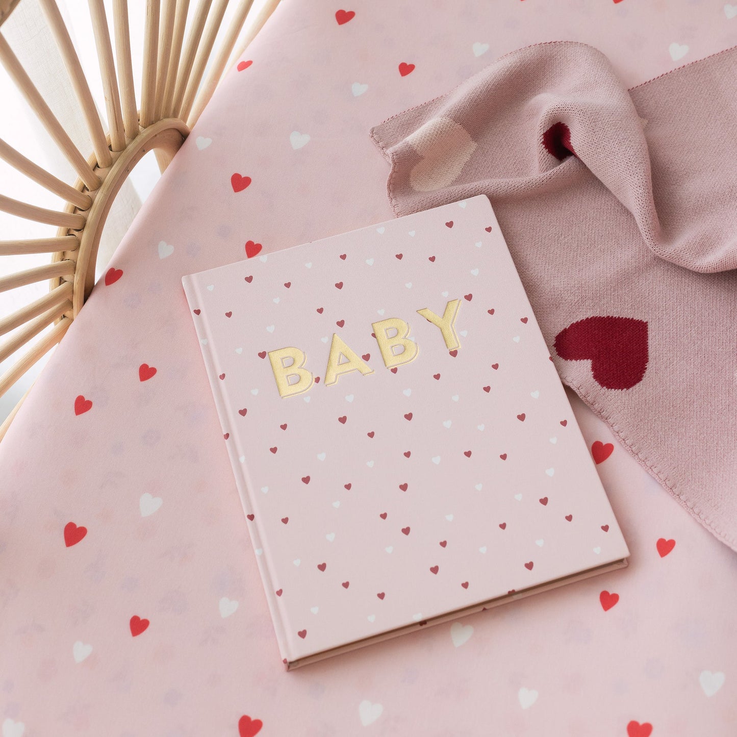 Fox & Fallow Baby Book- Pink Little Hearts