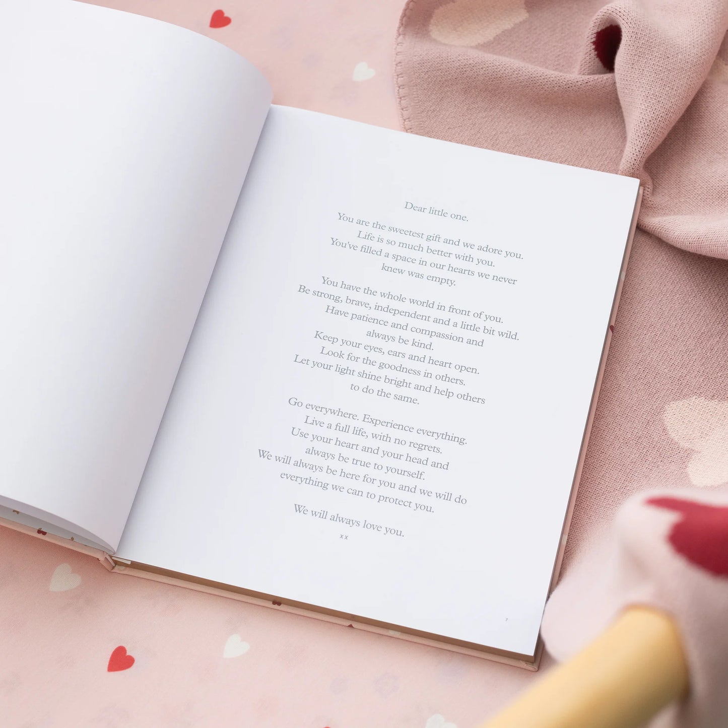 Fox & Fallow Baby Book- Pink Little Hearts