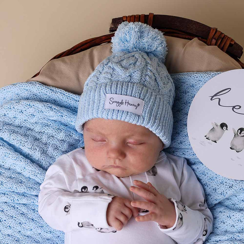 Snuggle Hunny - Baby Blue Organic Knit Beanie