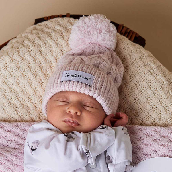 Snuggle Hunny - Blush Pink Organic Knit Beanie