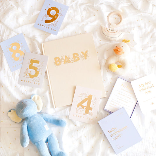 Fox & Fallow - Powder Blue Baby Milestone Cards