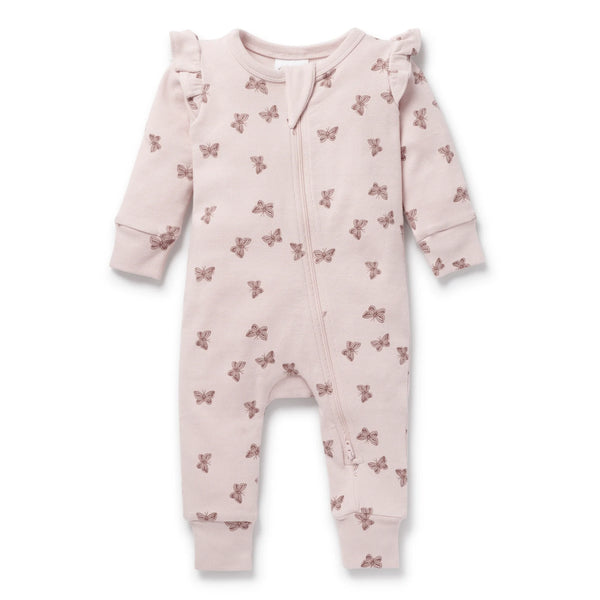 Aster and Oak - Butterfly Rib Zip Romper