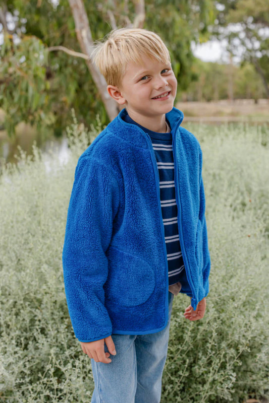 Milky Clothing -Blue Sherpa Jacket