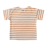 Ponchik- Wheat Stripe Boxey Over-Sized Cotton T-Shirt