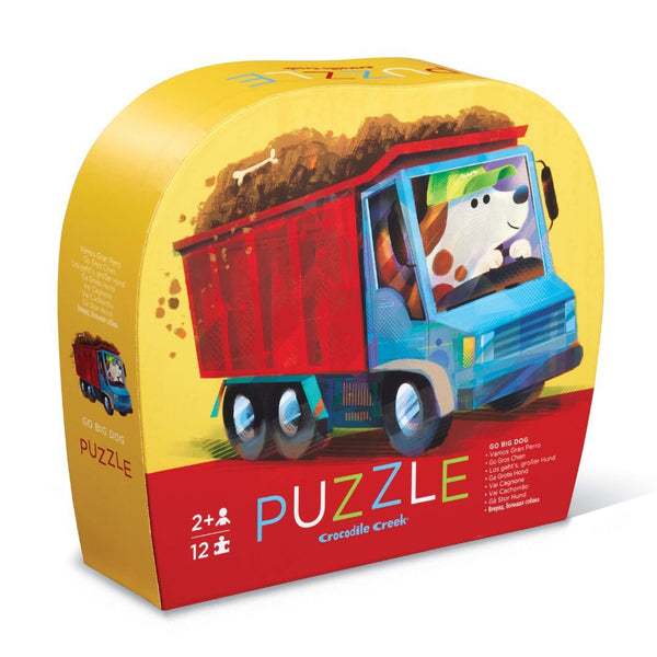 Crocodile Creek- Mini Puzzle- Go Big Dog-12 Piece