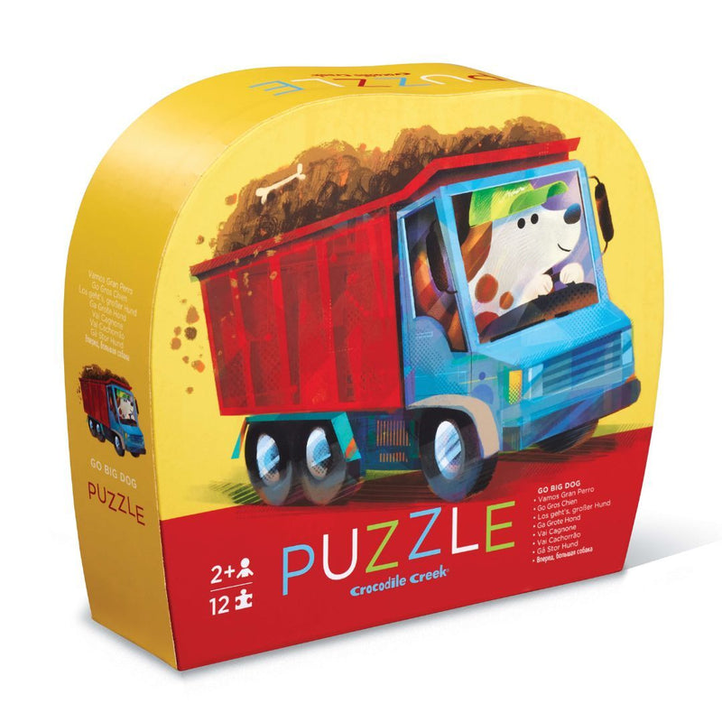 Crocodile Creek- Mini Puzzle- Go Big Dog-12 Piece
