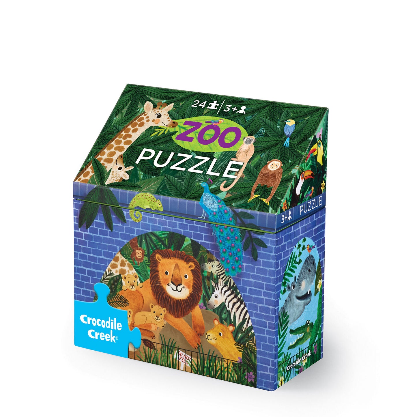 Crocodile Creek- Zoo- Little Building Puzzle 24 Pieces